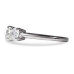 THREE DIAMONDS ENGAGEMENT RING IN PLATINUM - ALL RINGS
