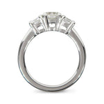 THREE DIAMONDS ENGAGEMENT RING IN PLATINUM - ALL RINGS