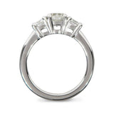 THREE DIAMONDS ENGAGEMENT RING IN PLATINUM - ALL RINGS
