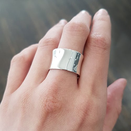 CONCAVE STERLING SILVER RING - ALL RINGS
