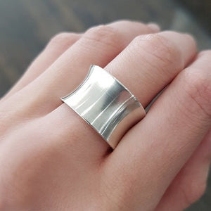 CONCAVE STERLING SILVER RING - ALL RINGS