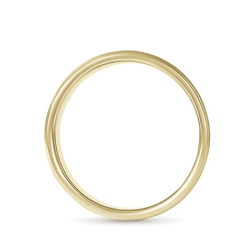 COMFORT FLAT TOP WEDDING BAND IN HIGH POLISH YELLOW GOLD - ALL RINGS