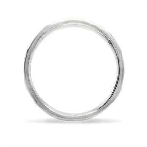 COMFORT HAMMERED WEDDING BAND IN MATTE WHITE GOLD - ALL WEDDING BANDS