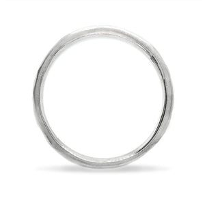 COMFORT HAMMERED WEDDING BAND IN HIGH POLISH WHITE GOLD - ALL WEDDING BANDS