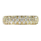 THREE ROW PAVÉ RING IN YELLOW GOLD WITH DIAMONDS - ANNIVERSARY & CELEBRATION RINGS