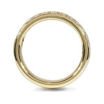 THREE ROW PAVÉ RING IN YELLOW GOLD WITH DIAMONDS - ANNIVERSARY & CELEBRATION RINGS