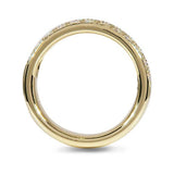 THREE ROW PAVÉ RING IN YELLOW GOLD WITH DIAMONDS - ANNIVERSARY & CELEBRATION RINGS