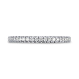 OPTIQUE SET HALF ETERNITY DIAMOND WEDDING BAND IN WHITE GOLD - ANNIVERSARY & CELEBRATION RINGS
