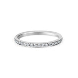 PAVÉ WEDDING BAND IN WHITE GOLD WITH HALF ETERNITY OF DIAMONDS - ANNIVERSARY & CELEBRATION RINGS