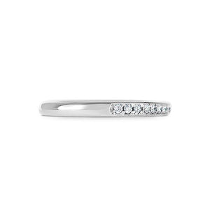 PAVÉ WEDDING BAND IN WHITE GOLD WITH HALF ETERNITY OF DIAMONDS - ANNIVERSARY & CELEBRATION RINGS