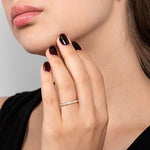 HALF ETERNITY MILGRAINED DIAMOND BAND IN YELLOW GOLD -