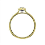 TEARDROP BEZEL LAVENDER SAPPHIRE RING IN YELLOW GOLD - ALL ENGAGEMENT RINGS