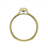 TEARDROP BEZEL LAVENDER SAPPHIRE RING IN YELLOW GOLD - ALL ENGAGEMENT RINGS