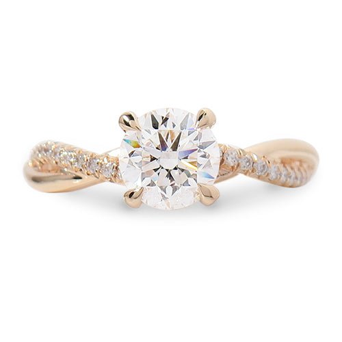 3.08ct Black Round Diamond Infinity Style Halo Engagement Ring 14k Black  Gold / Front Jewelers