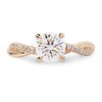 INFINITY TWIST DIAMOND ENGAGEMENT RING IN ROSE GOLD - ALL RINGS
