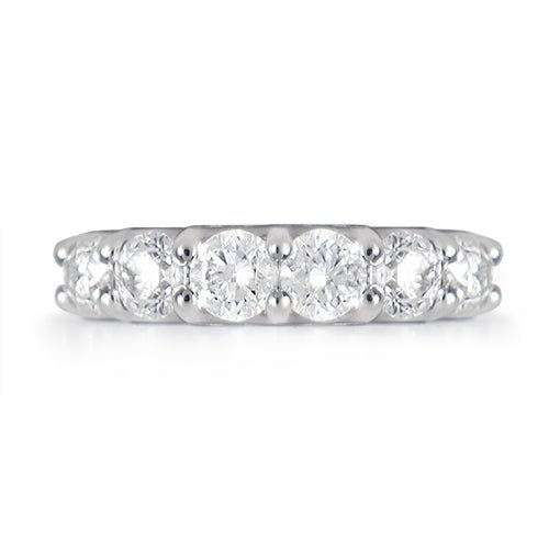 SIX STONE DIAMOND BAND IN WHITE GOLD - ALL RINGS