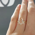 GLORIA 1.58 CARAT MORGANITE RING IN YELLOW GOLD - ALL RINGS