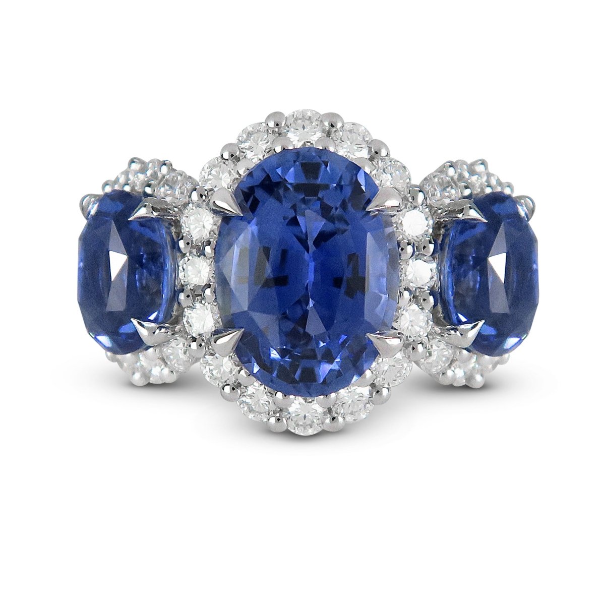 RYLOS Simply Elegant Beautiful Blue Star Sapphire & Diamond Ring -  September Birthstone*14K White Gold - Walmart.com