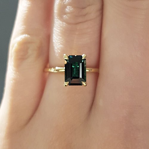 MONTANA BLUE SAPPHIRE ENGAGEMENT RING WITH TEARDROP CLAWS - ALL RINGS