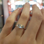 DECO RING WITH DIAMOND IN PLATINUM - ALL RINGS
