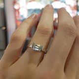 DECO RING WITH DIAMOND IN PLATINUM - ALL RINGS