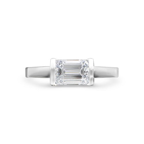 DECO RING WITH DIAMOND IN PLATINUM - ALL RINGS