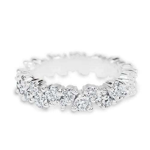 WIDE JOYCE DIAMOND BAND IN FULL ETERNITY WHITE GOLD - ALL RINGS