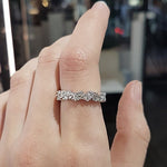 WIDE JOYCE DIAMOND BAND IN FULL ETERNITY WHITE GOLD - ALL RINGS