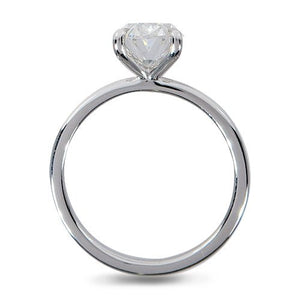 OVAL CUT DIAMOND RING IN 14 WHITE GOLD - ALL ENGAGEMENT RINGS