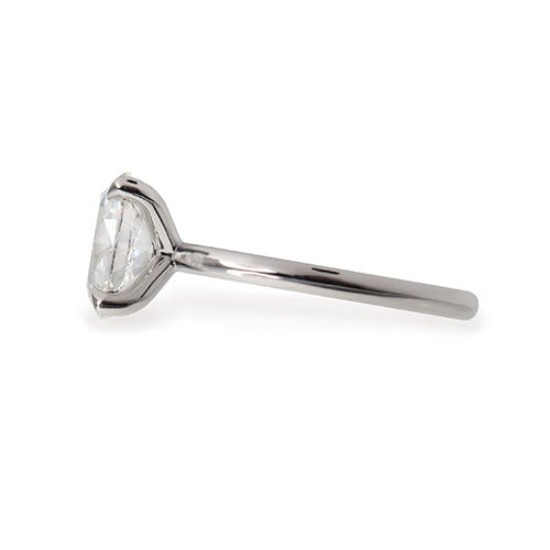 OVAL DIAMOND WITH TEAR DROP CLAWS IN PLATINUM - ALL ENGAGEMENT RINGS