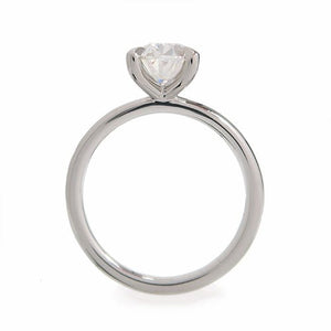 OVAL DIAMOND WITH TEAR DROP CLAWS IN PLATINUM - ALL ENGAGEMENT RINGS