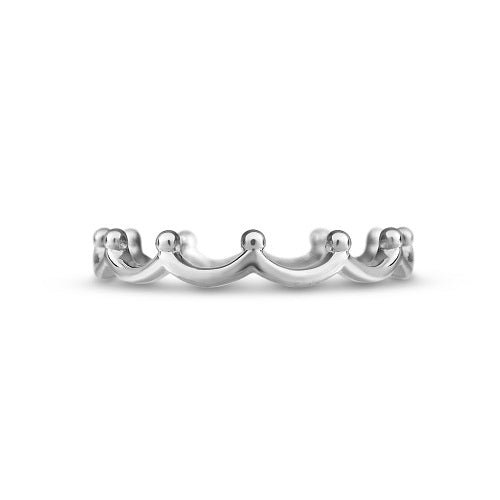 CROWN STACKING RING IN WHITE GOLD - ALL RINGS