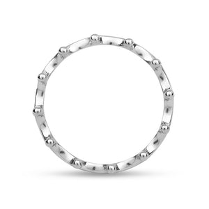 CROWN STACKING RING IN WHITE GOLD - ALL RINGS