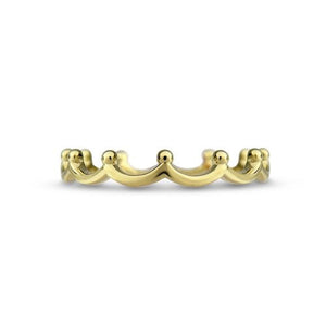 CROWN STACKING RING IN YELLOW GOLD - ALL RINGS