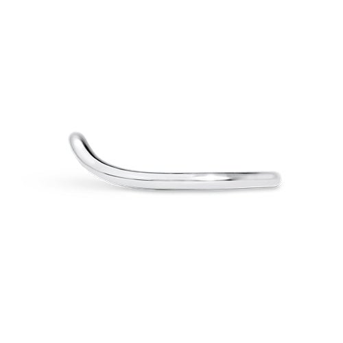 CURVED ROUND BAND IN 14 KARAT WHITE GOLD - ALL RINGS