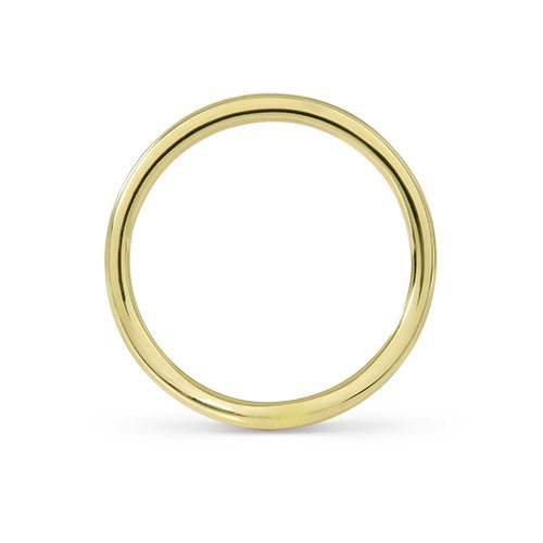 CURVED ROUND BAND IN 14 KARAT YELLOW GOLD -