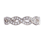 LOOSE WEAVE DIAMOND RING IN WHITE GOLD - ANNIVERSARY & CELEBRATION RINGS