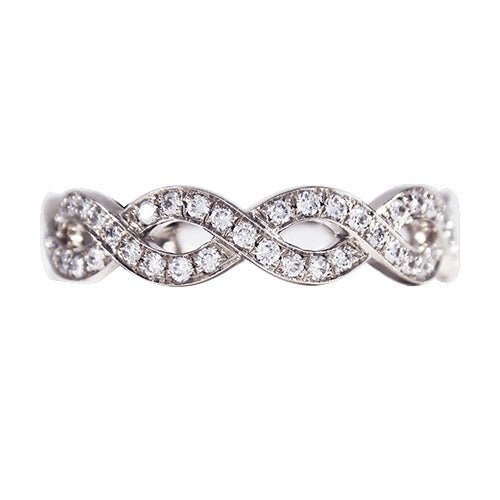 LOOSE WEAVE DIAMOND RING IN WHITE GOLD - ANNIVERSARY & CELEBRATION RINGS