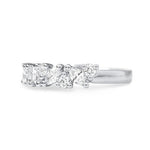 MARQUISE & ROUND BRILLIANT HALF ETERNITY BAND IN WHITE GOLD - ALL RINGS