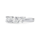 MARQUISE & ROUND BRILLIANT HALF ETERNITY BAND IN WHITE GOLD - ALL RINGS