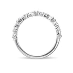 MARQUISE & ROUND BRILLIANT HALF ETERNITY BAND IN WHITE GOLD - ALL RINGS
