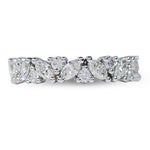 MARQUISE & ROUND BRILLIANT HALF ETERNITY BAND IN WHITE GOLD - ALL RINGS