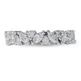 MARQUISE & ROUND BRILLIANT HALF ETERNITY BAND IN WHITE GOLD - ALL RINGS