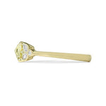 BEA RING WITH ROUND ROSE CUT YELLOW SAPPHIRE AND DIAMONDS - ALL ENGAGEMENT RINGS