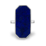 PORTRAIT RING IN LAPIS LAZULI AND WHITE GOLD -
