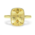 5 CARAT YELLOW SAPPHIRE RING IN 18 KARAT GOLD - ALL RINGS