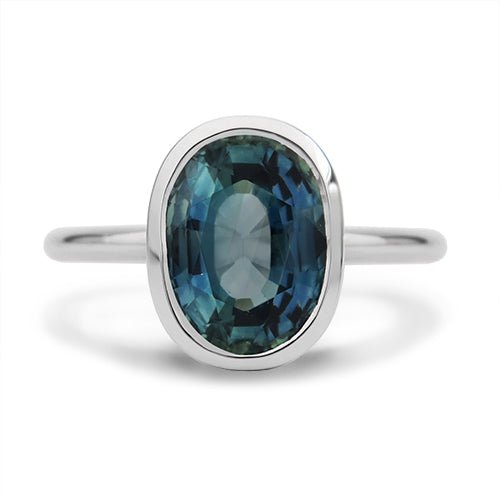 3 CARAT BLUE SAPPHIRE RING IN PLATINUM - ALL RINGS