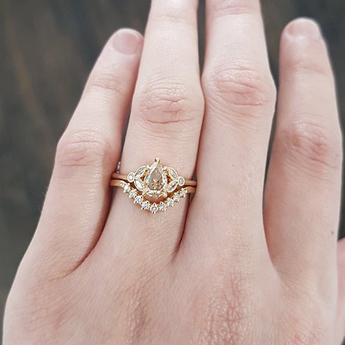 BEA PEAR CUT CHAMPAGNE DIAMOND RING - ALL RINGS