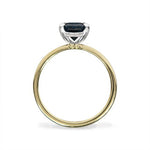TEAL SAPPHIRE ENGAGEMENT RING IN PLATINUM & 18 KARAT GOLD - ALL ENGAGEMENT RINGS
