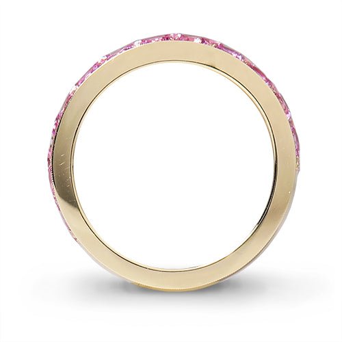 TRIPLE PAVÉ PINK SAPPHIRE BAND - ALL RINGS